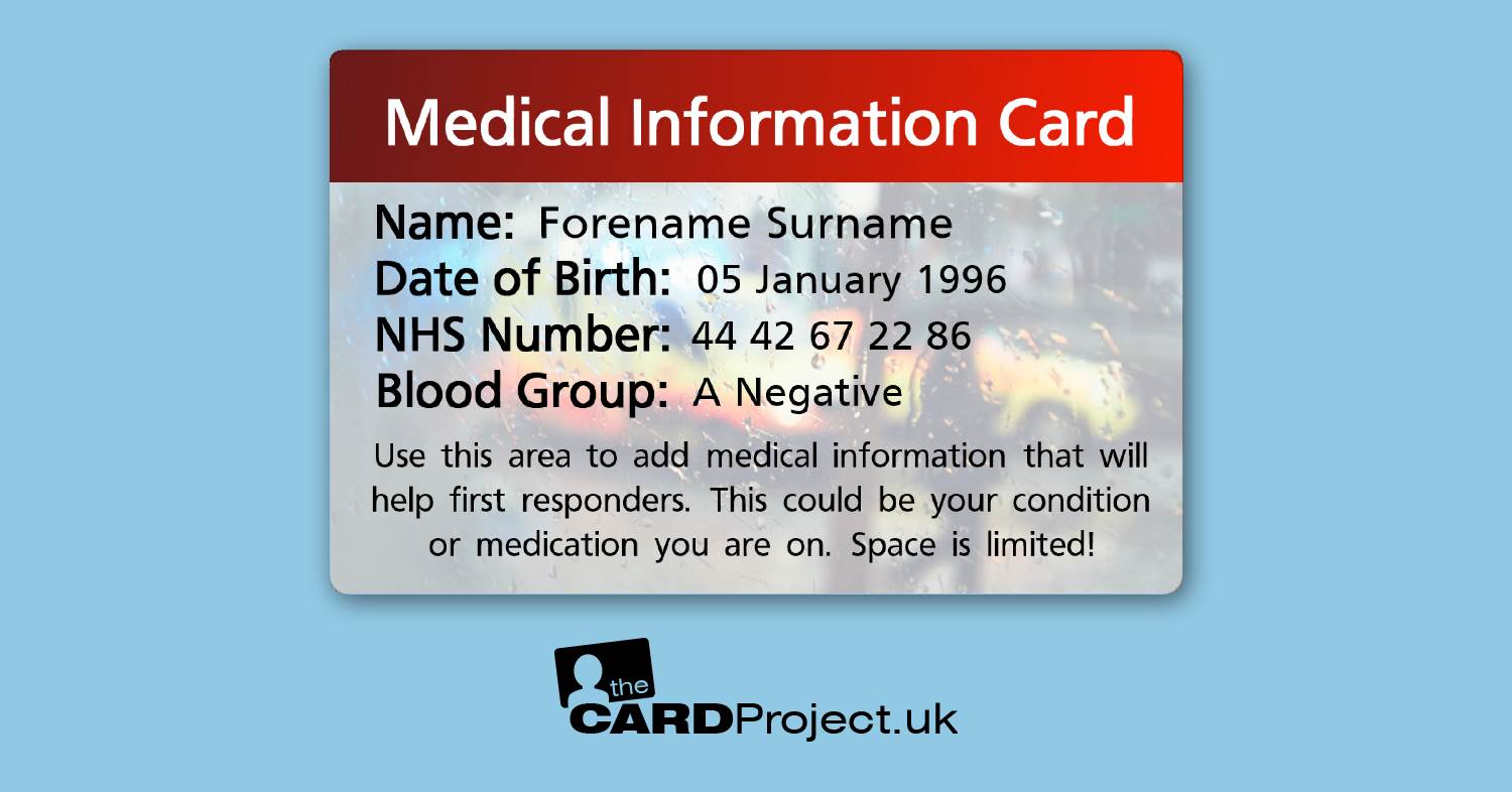 Medical Information Card (FRONT)